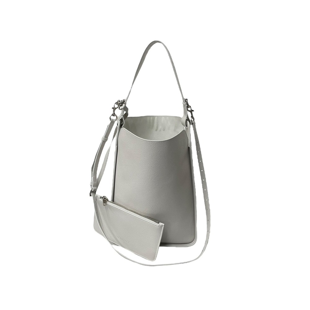 Balenciaga Bag North Shoulder White Leather South Tote Bag - Picture 2 of 10